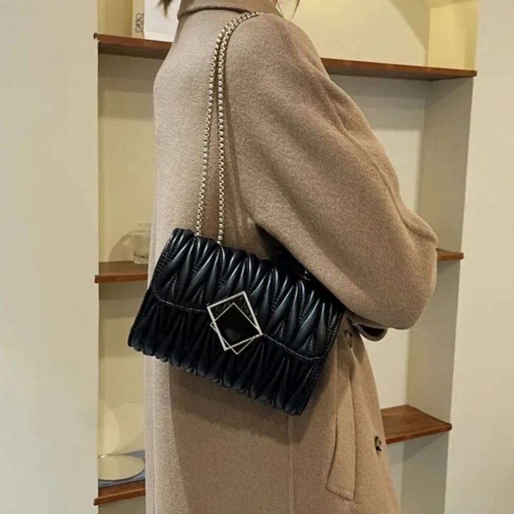 CLEARANCE Pleated Crossbody Bag - Picture 2 of 4